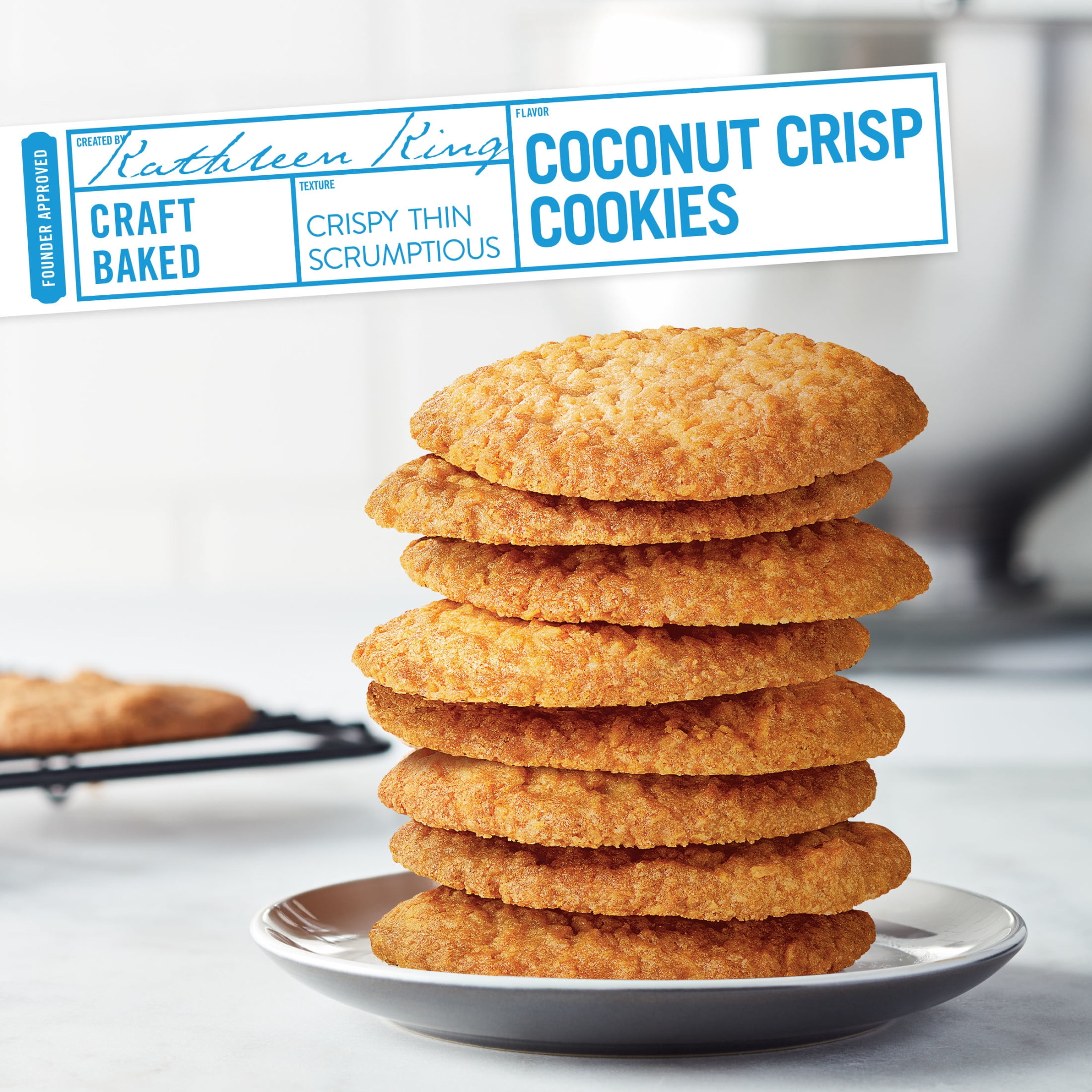 (3 pack) Tate's Bake Shop Coconut Crisp Cookies, 7 oz