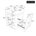 thumbnail image 5 of Aukfa 20"Wall-Mounted Bathroom Vanity with Ceramic Sink, Space-Saving Floating Bathroom Vanity,Large Drawer, Side Storage Shelf,Black, 5 of 8