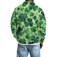 thumbnail image 2 of Men's St. Patrick's Day Waffle Knit Pullover Long Sleeve Collared Graphic Shirt, 2 of 3