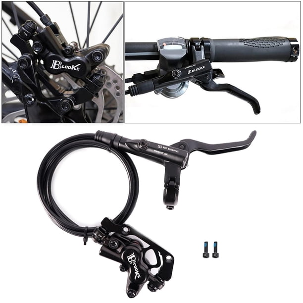 Kit de freno de disco delantero y trasero para bicicleta de montaña, pinzas hidráulicas de aleación de aluminio, rotores de 160 mm y cable de manguera Abajo a la derecha Sunnimix Freno de disco hidráulico de bicicleta
