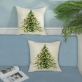 thumbnail image 3 of Christmas Pillow Covers 20x20 Set of 2 Christmas Decorative Linen Pillowcase Green Xmas Trees Decorations Throw Pillows Winter Farmhouse Holiday Decor Outdoor Cushion Covers for Couch Home, 3 of 6