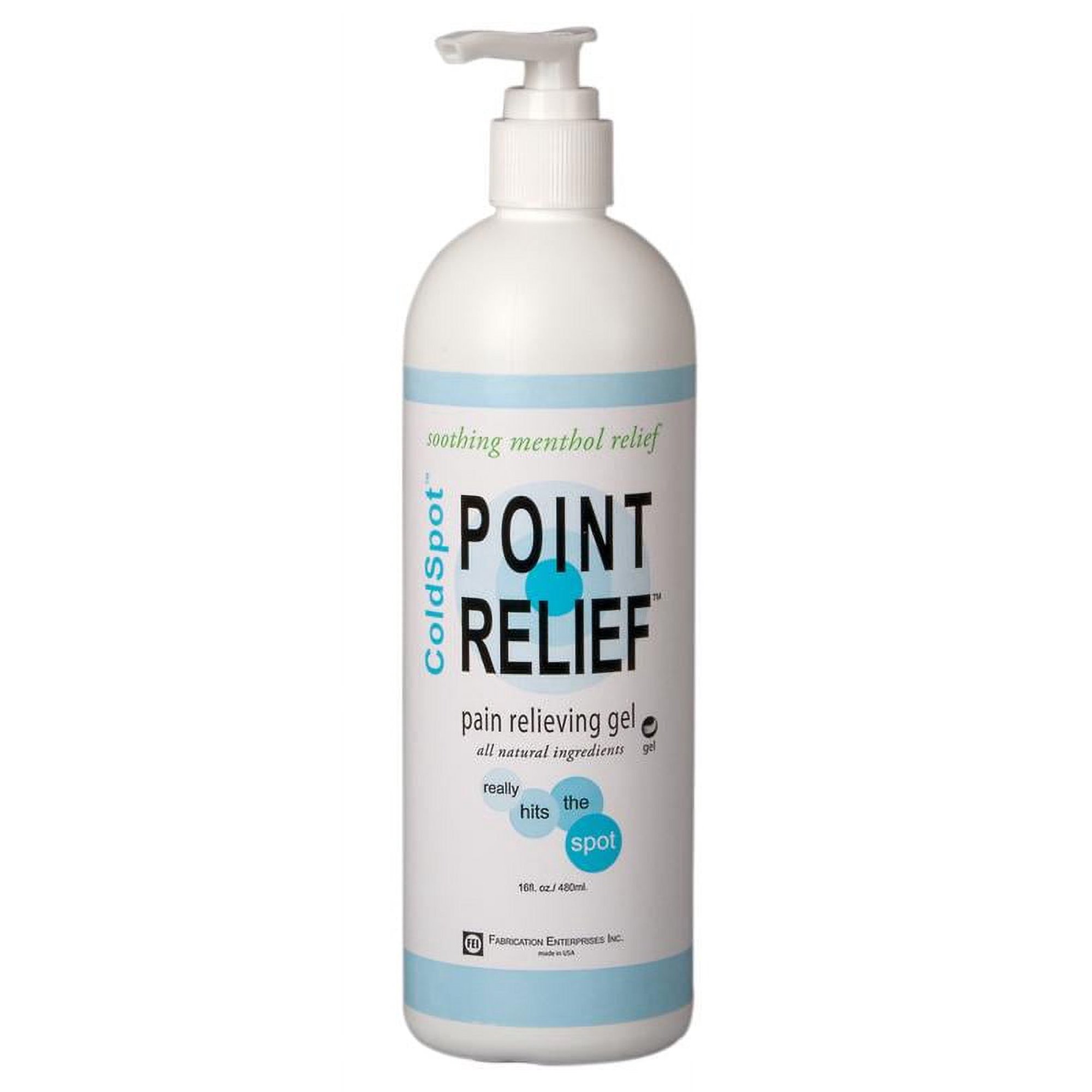 Point Relief ColdSpot gel pump, 16 ounce, case of 24