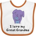 thumbnail image 3 of Inktastic I Love My Great Grandma Elephant Boys Baby Bib, 3 of 4