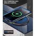 thumbnail image 3 of Poetic Guardian Series Designed for iPhone 12 Pro Max 6.7 inch Case, Full-Body Hybrid Reinforced Shockproof Protective Rugged Clear Bumper Cover Case with Built-In-Screen Protector, Blue/Clear, 3 of 6