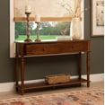thumbnail image 3 of Powell Mcghie Rustic Two Drawer Wood Console Table, Hazelnut, 3 of 16
