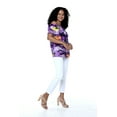 thumbnail image 5 of Women's Hawaiian Off-Shoulder Ruffle Muumuu Top in Sunset Purple L, 5 of 5