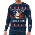 thumbnail image 1 of OJinShaWanO Chandail à Capuche Graphique pour Hommes Automne et Hiver Décontracté Imprimé de Noël Chandail Col Rond, 1 of 4