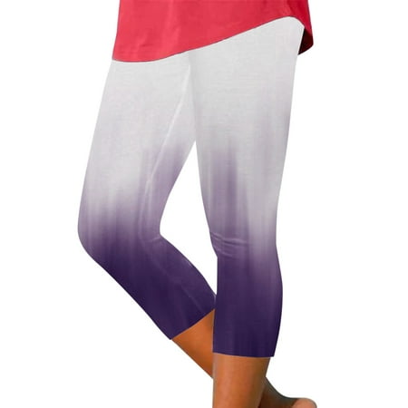 

Paptzroi Ladies Casual Comfort Printed Stretch High Waist Elastic Cropped Pants Resort Style Beach Leggings plus Size Petite Scrub Pants for Women plus Size Yoga Pants Mesh Stretch Drawstring Pants p