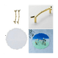 thumbnail image 2 of Epoxy Resin Kit for Beginners 10 Inch Fruit Plate Irregular Round Silicone Resin Tray Mold with 2 Pcs Gold Handles, 2 of 8