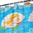 thumbnail image 3 of Mermaid Princess Sea Pattern Shower Curtain 36"x72" ,Bathroom Decorative Shower Curtains Set with 12 Hooks,Modern Waterproof Washable Shower Curtain, 3 of 6