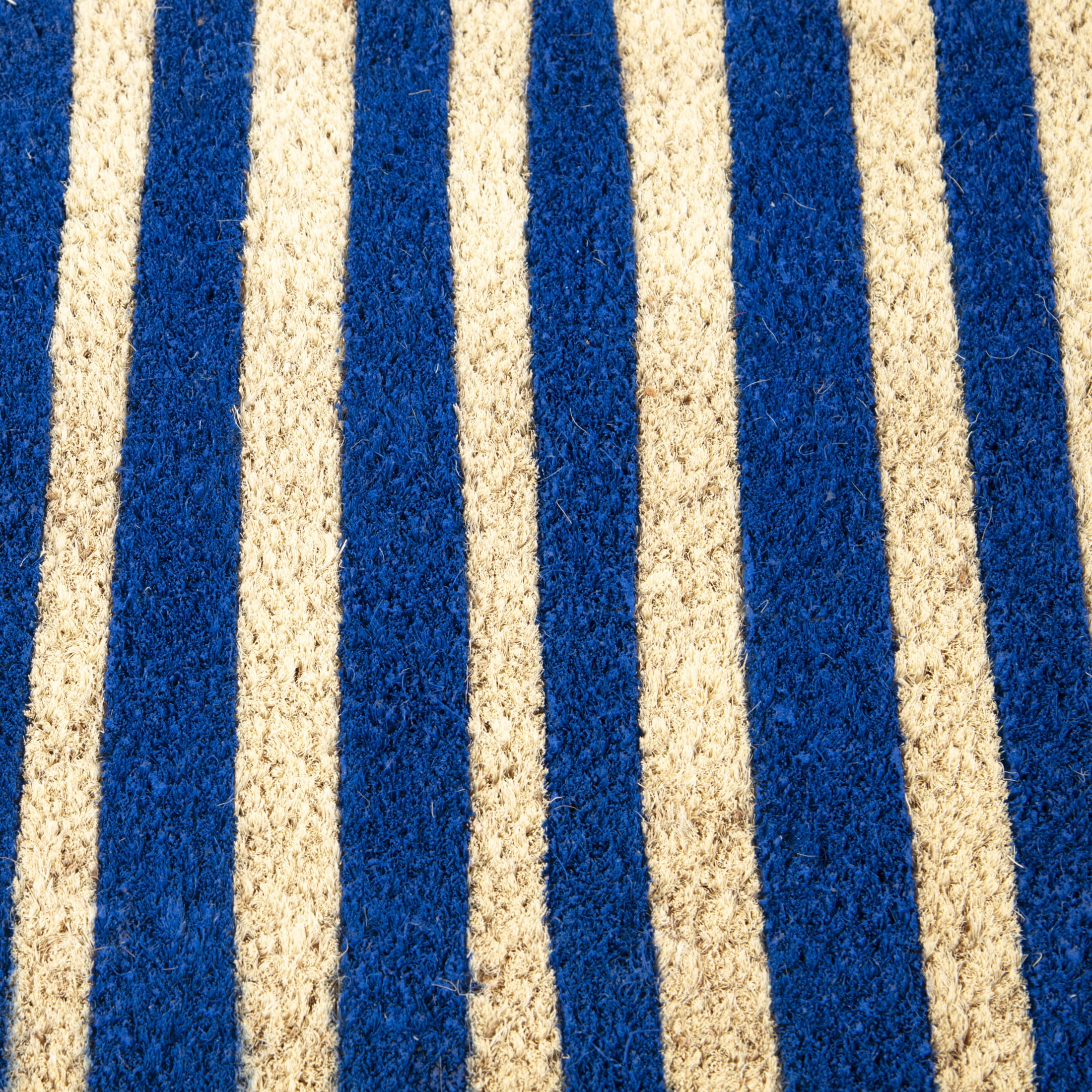 Mainstays Blue Summer Stripes Coir Outdoor Doormat, 18"x30"