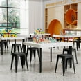 thumbnail image 3 of HAOBO Home Industrial Metal Barstools Classroom Stools Short Stools [Set of 4] Stackable for Indoor/Outdoor 18"" Dining Chair, 3 of 5