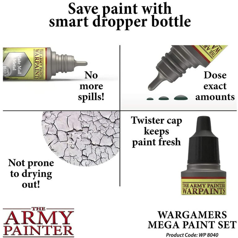 The Army Painter x Wargames Delivered Mega Miniature Paint Set, Acrylic  Paint Model Paint Kit for Plastic Models