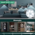 thumbnail image 2 of LED Night Light Closet Lamp, USB Rechargeable 6 Pack Wireless Night Lights with Touch Control and Remote Control Dimmable Brightness Powered Cabinet L, 2 of 5