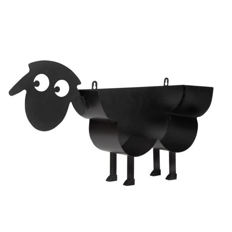 Sheep Cute Animal Paper Holders,Black Metal Toilet Tissue Holder,Decorative  Metal Paper Holder,Toilet Paper Storage for Bathrooms,FreeStanding Metal