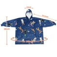 thumbnail image 6 of Catalonia Ski Cat Print Oversized Hoodie Blanket Sweatshirt, Wearable Sherpa Giant Pullover for Adults Men Women Teenagers Wife Girlfriend Gift, 6 of 7