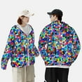 thumbnail image 6 of Kll Colorful Tie Dye Stained Glass 2 Print Men'S Women’s Upf 50+ Sun Protection Outdoor Hoodie Jacket Long Sleeve Fishing Hiking Performance Shirt- X-Large, 6 of 8
