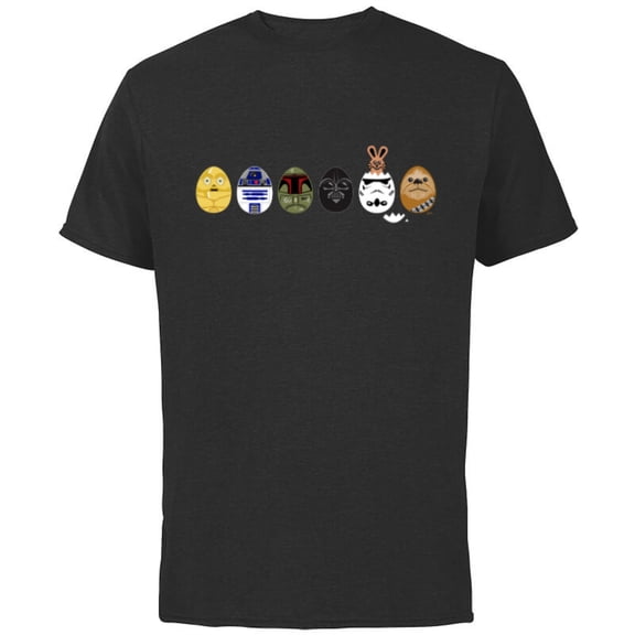 Star Wars Classic Characters Easter Eggs Spring - Short Sleeve Cotton T-Shirt for Adults - Customized-Black