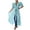 Blue, variant on Summer Shirts for Women, Women Short Sleeve Bodycon High Low Asymmetrical Ruffle Tunics Blouse Shirt Top Dress White M