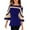 Blue, variant on Giftesty Womens Plus Size Women's Leakage Shoulder Long Sleeve Sweatshirt Pullover Tops Blouse Shirt
