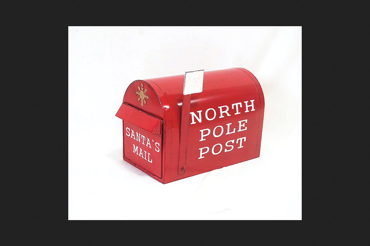 Sunset Vista Metal 12.25 in. H Christmas North Pole Post Mailbox Outdoor Garden Stake Red - image 1 of 1