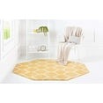 thumbnail image 3 of Unique Loom 3151675 7 ft. 10 in. x 7 ft. 10 in. Rounded Trellis Frieze Octagon Rug, Yellow, 3 of 5