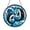 Acrylic 3.5 Inch, variant on Orca Window Hanging Decor, Stained Glass Style Fantasy Ocean Suncatcher, Decorative Glass Panel for Windows