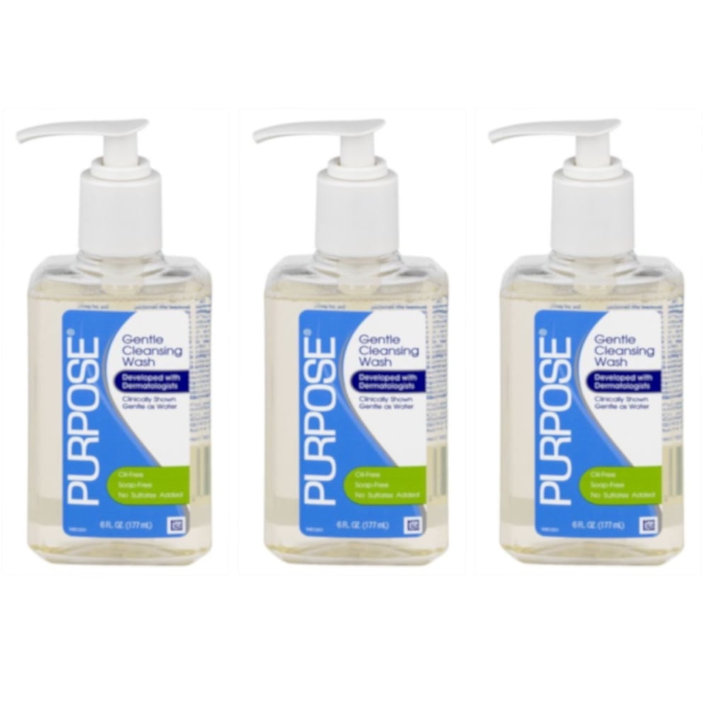 3 Pack Purpose Gentle Cleansing Face Wash 6 oz