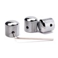 thumbnail image 2 of 4pcs Guitar Bass Dome Control Knobs for Replacement With Spanner (Chrome), 2 of 4