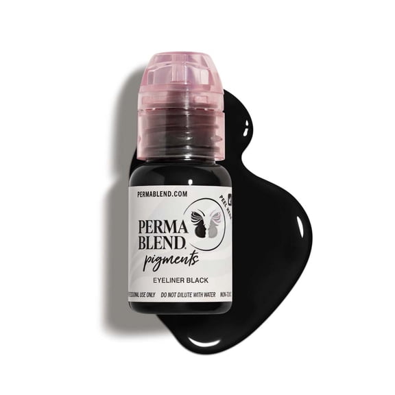 Perma Blend Permanent Makeup for Modifying Colors, Used for All Permanent Makeup Procedures - Eyeliner Black 1/2oz