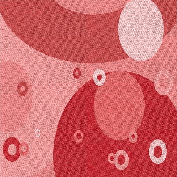 Ahgly Company Machine Washable Indoor Square Transitional Red Area Rugs, 7' Square