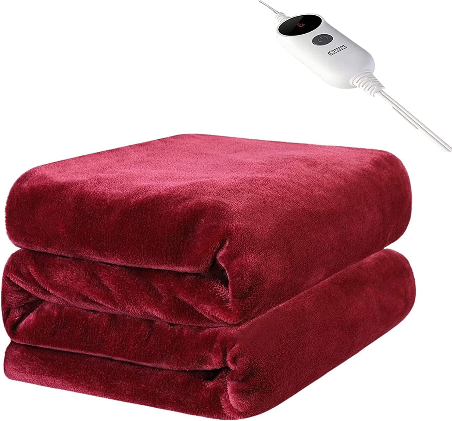 Homfa Electric Heated Blanket, 50" x 60" Double Layer Fannel Thermal