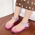 thumbnail image 4 of DuoJiaJ Girls Summer Fashion Jelly Sandals Open Toe Soft Sole Beach Shoes With Breathe Holes For Outdoor Play Kids Sandals Girls Size 10.5, 4 of 5
