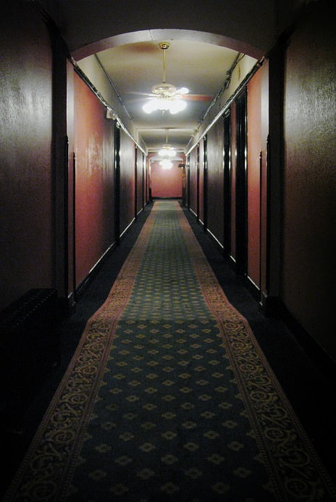 Ghosts Haunted Creepy Spooky Hotel Hallway-11 Inch By 17 Inch Laminated ...