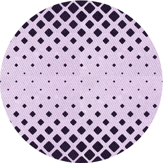 Ahgly Company Tapis Rond Lavable en Machine Intérieur Transitionnel Violet Raisin Vif, 7 Pieds Rond