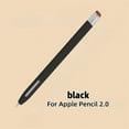 thumbnail image 1 of Pencil Case iPad Tablet Touch Stylus Pen Solid Colour Silicone Cover for Apple Pencil 1st or 2nd Generation New Pencil (USB-C) Pencil 2 Black, 1 of 6