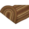 thumbnail image 3 of VHC Brands Tea Cabin Rustic Jute Green Textured Striped Oval Kitchen Table Decor Runner 13"x48", 3 of 5