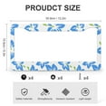 thumbnail image 3 of 2 Pieces Tropical Blue Hibiscus License Plate Frame Jungle Palm Leaves License Plate Cover Frame Quality Aluminum 2 Round Holes for Girl Women Men Vehicles, 3 of 6