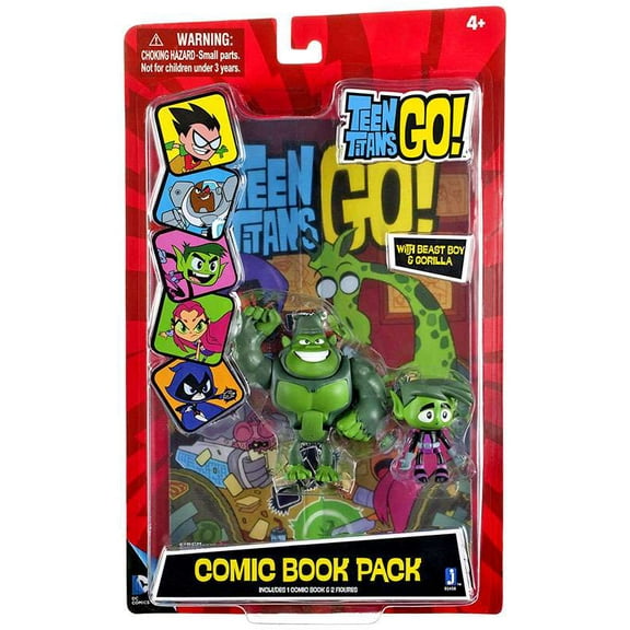Teen Titans Comic Book Pack Beast Boy & Gorilla Action Figure 2-Pack