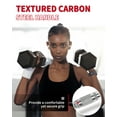 thumbnail image 3 of Accreate Hex Dumbbells Set of 2, 30LB Each – Cast Iron Core, Durable Rubber/PVC Coating, Non-Slip Handle, Anti-Roll, Home Gym Strength Training Hand Weights – Black, 3 of 8