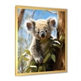thumbnail image 2 of Designart "Observing Koala amidst Eucalyptus Trees I" Animals Framed Wall Art - Traditional Grey Koala Entryway Framed Wall Art Print, 2 of 6