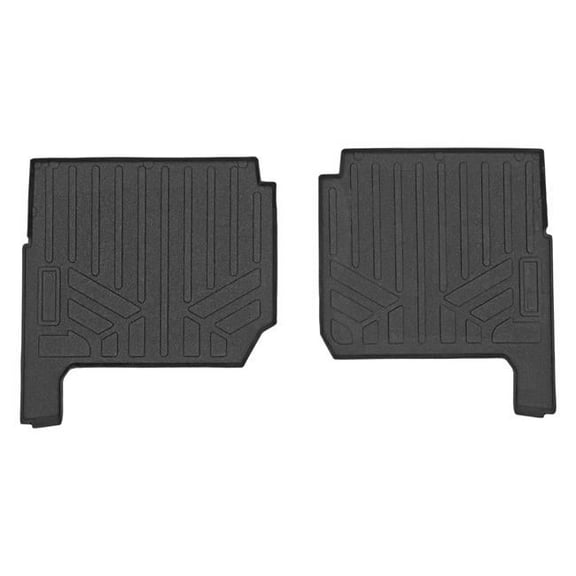 Smartliner UB0102 All Weather Custom Fit 2nd Row Floor Mats Liner for 2019-2021 Polaris Ranger Crew 1000, Black