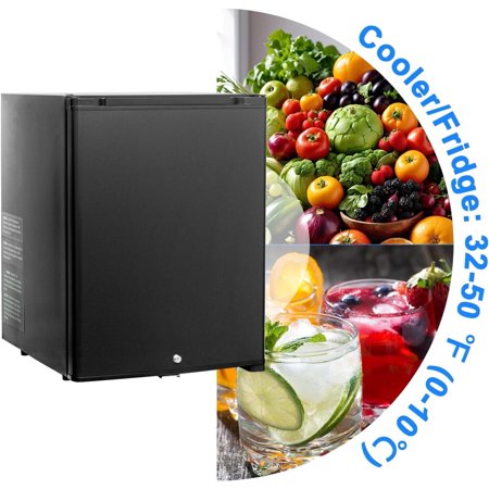 Smad 110V/12V Compact Refrigerator No Noise RV Caravan Car Mini Fridge Lock, Reversible Door 2.1 Cu ft