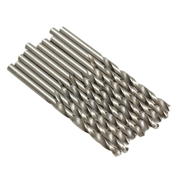 Herramientas: 10 Brocas Helicoidales HSS Acero Alta Velocidad 4 Mm Envueltas Con Pegamento Y Reforzadas TXW#54169.07