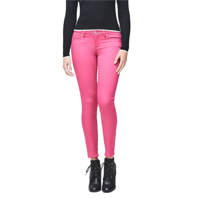 Aeropostale Leggings casuales de tobillo de tiro bajo para mujer, rosa, 4