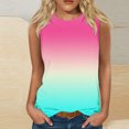 thumbnail image 4 of Snorda Blouses Sans Manches Mode Imprimée Confortable Respirant Col en V pour Femmes Grande Taille Tank Tops S-4TG, 4 of 4