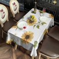 thumbnail image 2 of White Daisy Green Leaf Sunflower Pattern Rectangle Tablecloth 60"x120",Waterproof Polyester Rectangle Table Cloth, Wipeable Spillproof Polyester Tablecloth for Dining, Camping, Indoor and Outdoor, 2 of 6