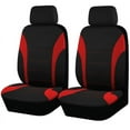 thumbnail image 2 of AutoKing Cover Plain Fabric Car Seat Cover Set Sports Design Biocolor Stylish Car Seat Protect Fit for Most Car Red, 2 of 4
