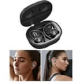 thumbnail image 3 of Auriculares inalámbricos Bluetooth 5.0 con ganchos para la oreja, graves profundos y estuche de carga transparente Negro, 3 of 8