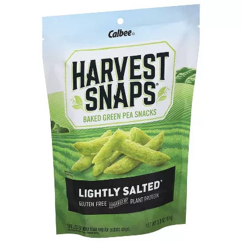 Harvest Snaps Green Pea Snack Crisps Lightly Salted 3.3oz (Pack of 6)